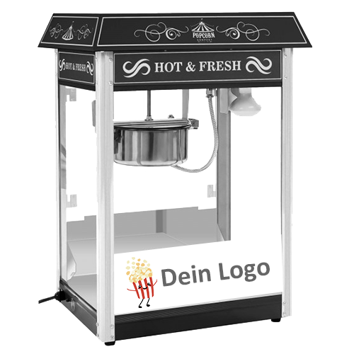popcornmaschine schwarz mit branding popcornmaschine schwarz mit branding